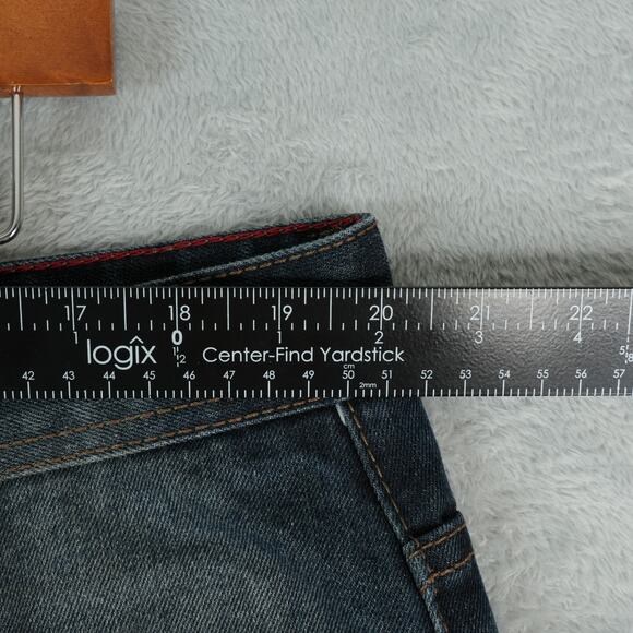 Switch Remarkable Jeans Mens 40x32 Blue Dark Wash Premium Denim Y2K Hip Hop - Picture 5 of 10